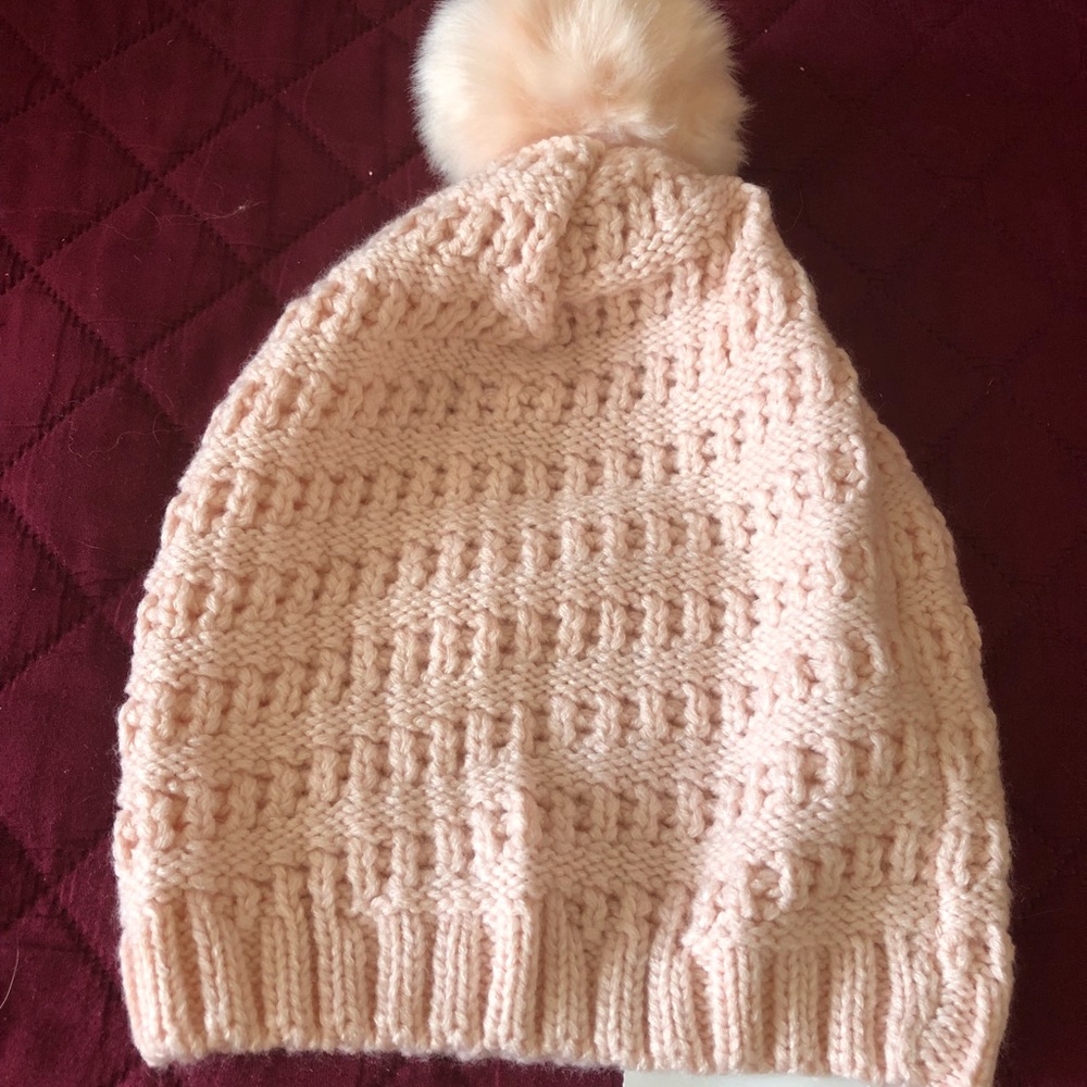 NWT New York and Company Knit Hat with Poof